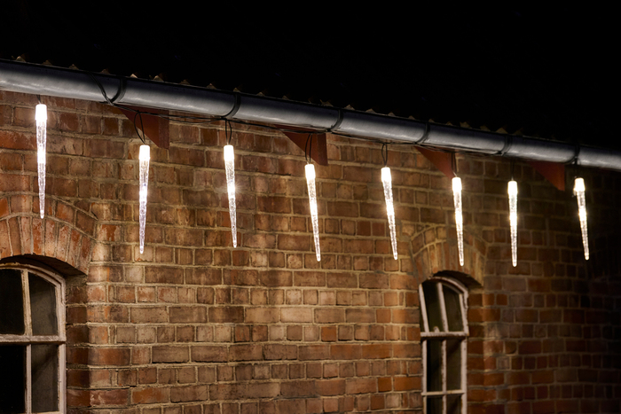 PRO istapp lyskjede 32 cm 20 LED varm hvit 4,5 meter